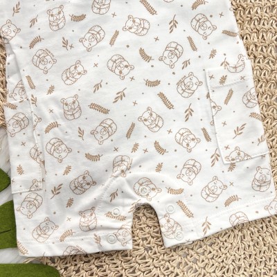 Macacão curto Branco estampado Capivarinhas